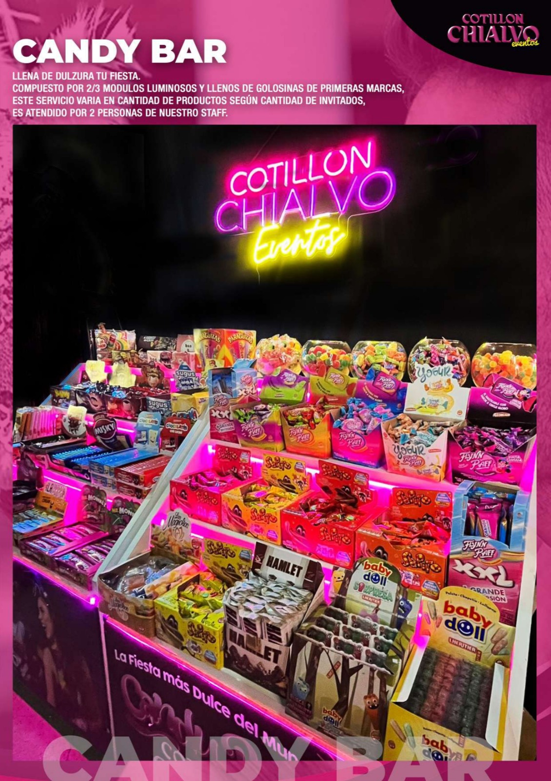 Candy Bar iluminado